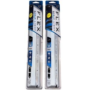 2PK Custom Accessories Ultra Bright Flex LED Strip Light 10 Inch White 23816